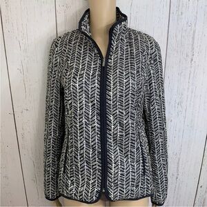 NWT Lands End Black and White Patterned Jacket